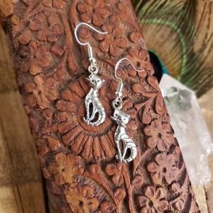 Tiger Cat earrings ~Meow~Kitty~Pet~Witch~Feline~Witchy~Animal Jewelry Vet ~ Gift